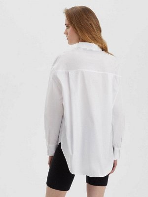 Aim Clothing Рубашка свободного кроя с защипами, белый