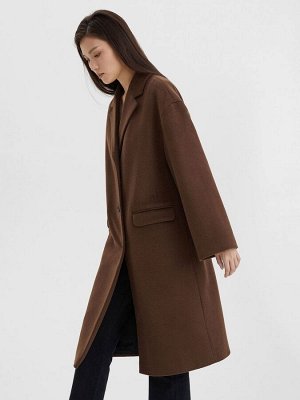 Aim Clothing Пальто оверсайз однобортное, коричневый
