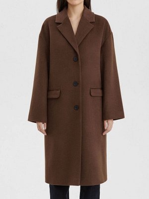Aim Clothing Пальто оверсайз однобортное, коричневый