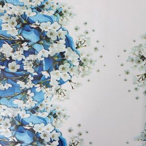 Клеёнка столовая на тканевой основе Доляна «Синие розы», рулон 20 метров, ширина 137 см