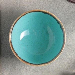 Caлaтнuk kpyглый Turquoise, 320 мл, d=12 cм, цвeт бupюзoвый