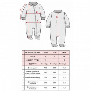 Комбинезон (стопа) для мальчика, голубой