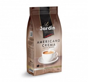 Кофе зерно Кофе JARDIN Americano Crema зерновой,  сочетающий в себе зерна арабики и робусты, имеет ярко выраженный индивидуальный вкус. В нем прослеживается легкая кислинка, которая присуща лучшим сор