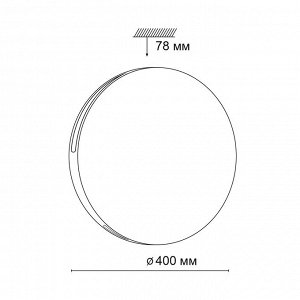 3040/DL PALE SN 022 Светильник пластик/белый/хром LED 48Вт 4000К D400 IP43 VALE