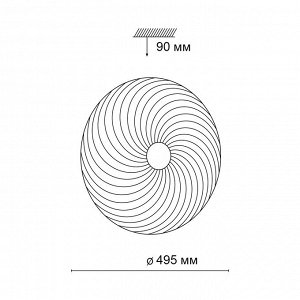 3060/EL SN 048 Светильник пластик/белый LED 72Вт 3000-6000К D495 IP43 пульт ДУ FLORSA