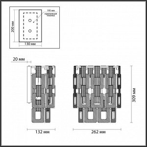 4989/2W HALL ODL22 389 золотой/стекло Бра E14 2*40W BUCKLE