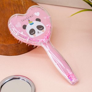 Расческа "Cute panda", pink