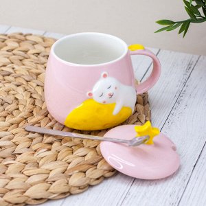 Кружка "Mouse with cheese", pink (325 ml)