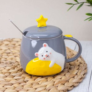 Кружка "Mouse with cheese", grey (325 ml)