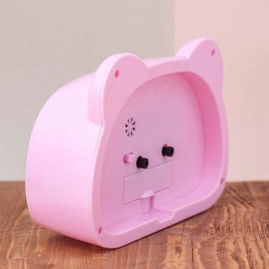 Часы-будильник "Cute animal", pink