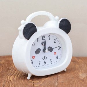 Часы-будильник "Smiling panda",  white