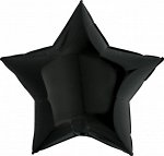 Шар-звезда   9&quot;/23 см, фольга, черный (GRABO)