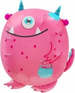 20987 Шар-фигура, фольга, &quot;Монстрик Джуди&quot;, розовый (Falali), 24&quot;/61 см