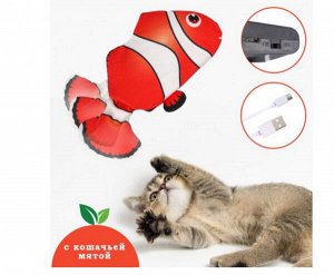 Интерактивная игрушка для кошек Рыба-Клоун 28*11см Perseiline