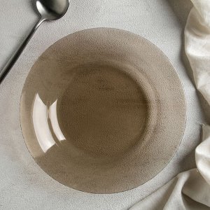 Тарелка мелкая «Уоркшоп Броунз», d=22 см, цвет коричневый
