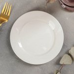 Тарелка пирожковая с утолщённым краем White Label, d=15 см, цвет белый