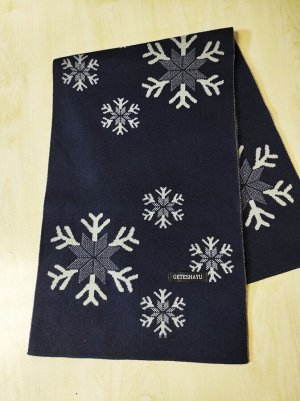 Осенне-зимний кашемировый шарф (синий)