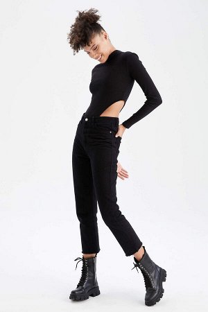 Крутой воротник-стойка Slim Fit Waist Detailed Body