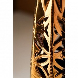 Ваза керамическая "Линда", настольная, сквозная резка, золото, 31 см
