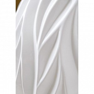 Ваза керамическая "Пламя", настольная, белая, 21 см