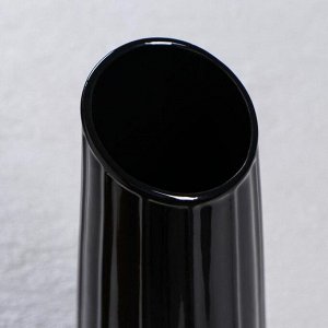 Ваза керамическая "Аврора", настольная, черная, 25 см