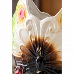 Ваза керамика настольная "Бабочка", разноцветная, 30 см