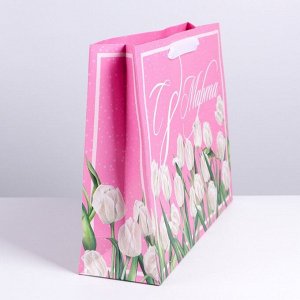 Пакет ламинированный  «Тюльпаны», L 40 ? 31 ? 11,5 см