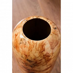 Ваза керамическая "Аурика", напольная, под мрамор, коричневая, 44 см, авторская работа