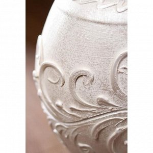 Ваза керамическая "Юлия", напольная, пломбир, белая, 63 см
