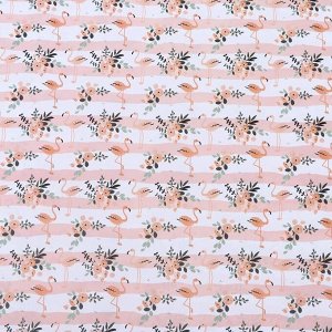 Бумага глянцевая "Фламинго на персиковом", 0,5 х 0,7 м