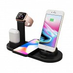 Док станция MG-01 черная Wireless Charger+AirPods+watch series