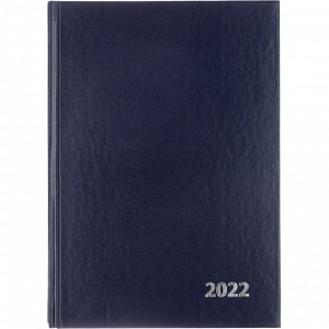 Ежедневник датированный 2022,синий бумвинил,А5,160л, Attache Econ...