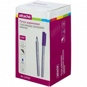 Ручка шариковая неавтоматическая Attache Meridian, 0,35мм, фиолет...