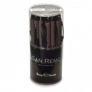 Ручка шариковая автоматическая SAN REMO серый металл,1мм, синяя, ...