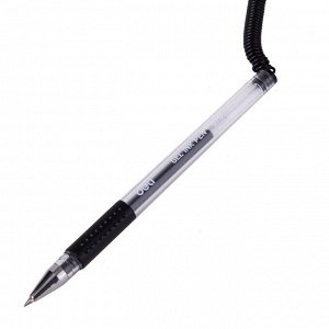 Ручка гелевая на подставке на липучке Deli диам шар 0,5мм черная...