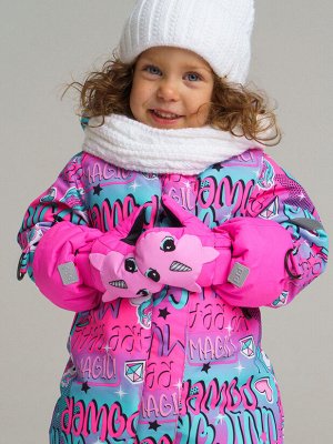 Варежки детские текстильные для девочек