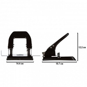 Дырокол Attache Economy до 30 листов, с линейкой, цвет черный...