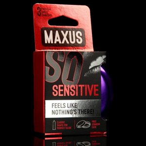 Презервативы ультратонкие MAXUS Sensitive №3 ж/к