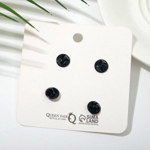 Набор значков (4шт) "Панда-суши", цветные в чёрном металле