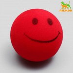 Игрушка бархатная с пищалкой &quot;Улыбка&quot;, 4 см, красная
