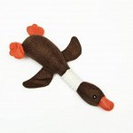 Игрушка текстильная &quot;Утка&quot; с пищалкой, 31 см, коричневая