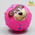 Игрушка пищащая &quot;Мяч Джим&quot;для собак, 6 см, розовая