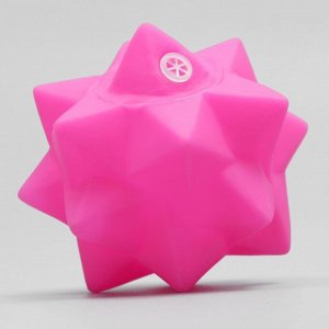 Игрушка пищащая "Кристалл" для собак, 8 см, розовая