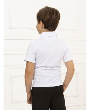 Белая рубашка-поло для мальчика 7274-МЛШ21