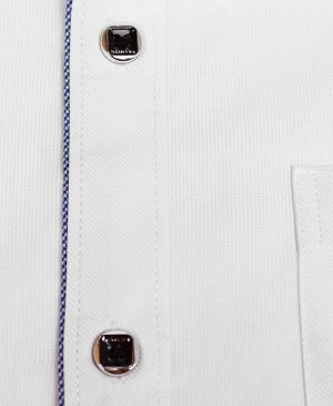 Белая школьная рубашка в полоску 2991-ПМ21