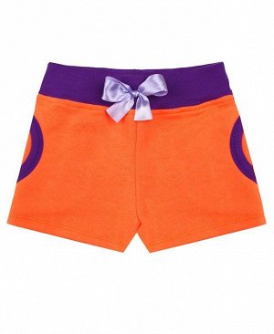 Оранжевые шорты для девочки 77184-ДЛ19