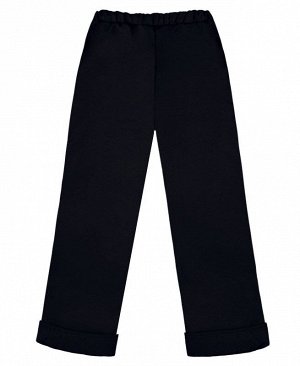 Теплые черные брюки для мальчика 75724-МО16