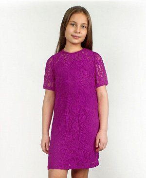 Пурпурное нарядное платье для девочки 64674-ДЛ15