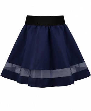 Синяя школьная юбка для девочки 82662-ДШ21