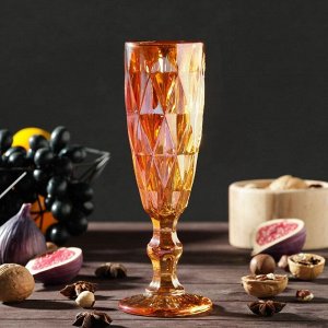Бокал для шампанского Magistro «Круиз», 160 мл, 7x20 см, янтарь
